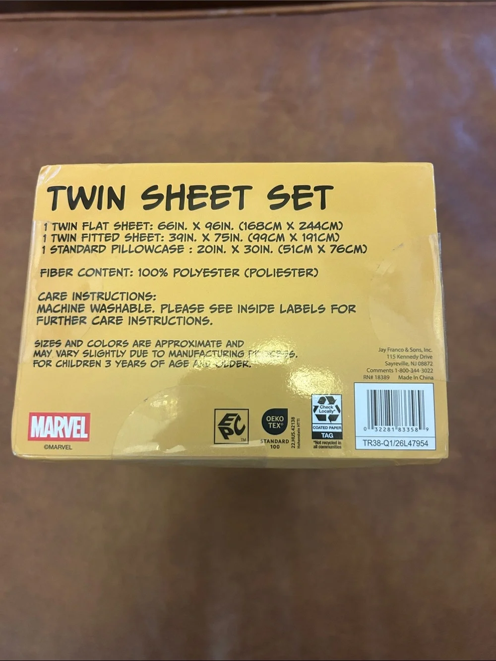 Marvel Spider-Man Twin Sheet Set - Red, Blue & Yellow